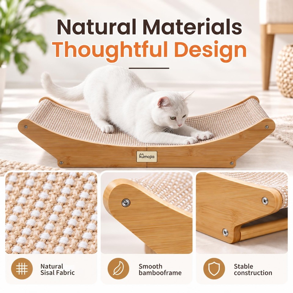 Heavy Duty Sisal Cat Scratching Post/Bed Large Cats Nail Scratcher ...