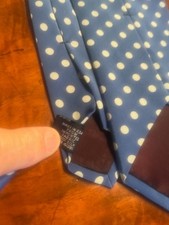 POLO RALPH LAUREN BLUE LABEL NECKTIE IN SOFT DRESDEN OR WEDGEWOOD BLUE WITH DOTS