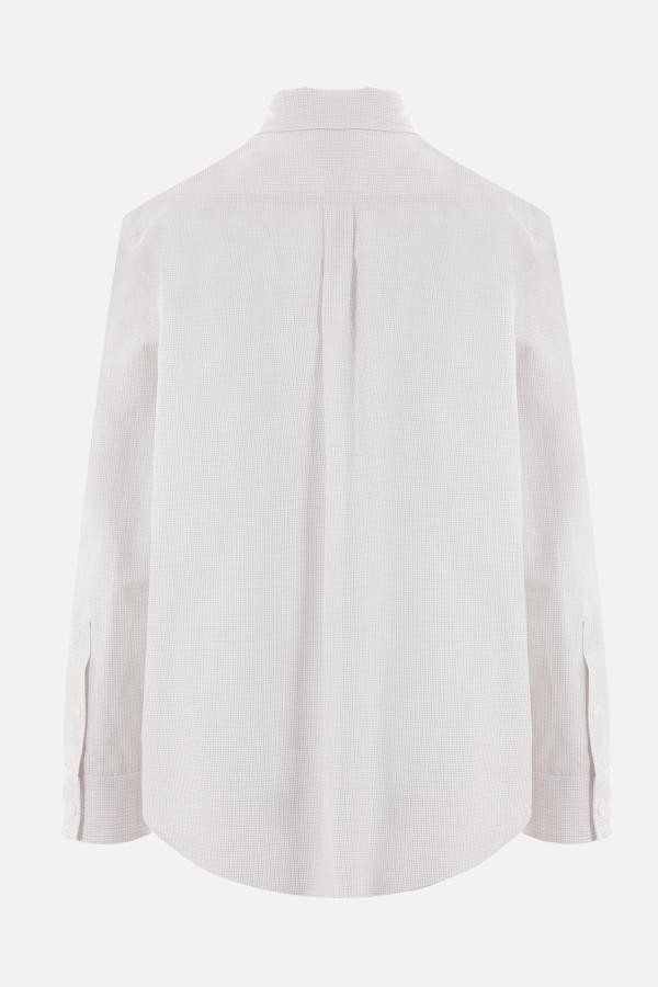 BOTTEGA VENETA Checked ivory Cotton Linen Shirt New & Authentic image 2