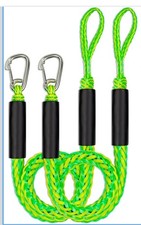 Boat Bungee Dock Lines with Clip 2 Pack Marine Rope Pontoon Boating Kayak Access
