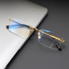 Rimless Titanium Reading glasses Ultralight Business Eyeglass frames Organ leg