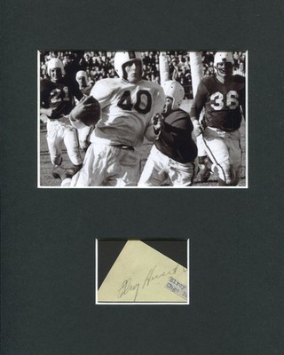 Elroy Crazylegs Hirsch LA Rams Michigan Wolverine Signed Autograph Photo Display