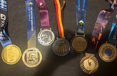 Major Abbott Marathon medal Medaillen New York ,Sydney , Boston , London,Chicago
