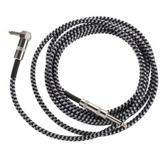 3m Black and White Jackets Guitar Cable Right Angle to Straight Cable