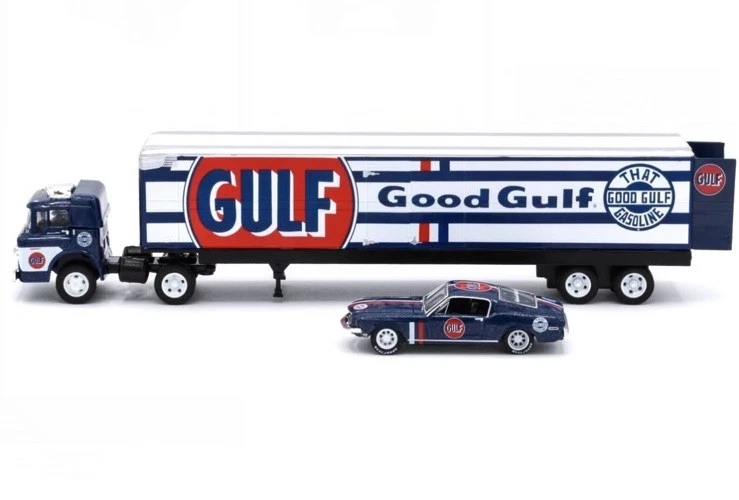 M2 MACHINES 1970 FORD C600 & 1968 FORD MUSTANG FASTBACK AUTO HAULERS GULF - Image 2 of 2