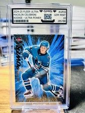 2024-25 Fleer Ultra Macklin Celebrini Rookie Ultra Power GMG Graded 10 Gem Mint 