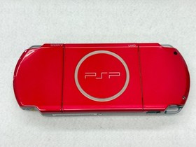 TESTED SONY PSP 3000 RED Console + Charger + battery + 3 games  Region free 32MB