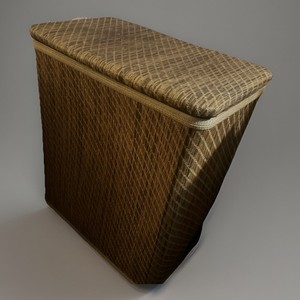 Vintage Burlington Laundry Clothes Hamper Hollywood Regency Mid Century bamboo