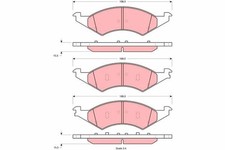 TRW Bremsbeläge Satz Vorne für FORD USA Taurus I Kombi GDB4072