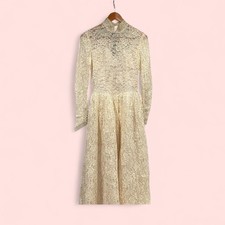 Vintage 40  s-50  s creamy lace sweetheart princess wedding dress gown bride dream