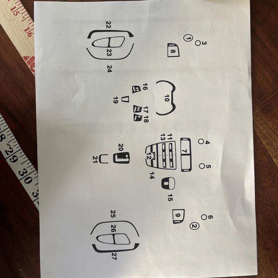 Kit de tapicería de tablero plano de fibra de carbono automático de vinilo para Jaguar XK 2008-2015 CON EXTRAS Foto 2 de 4