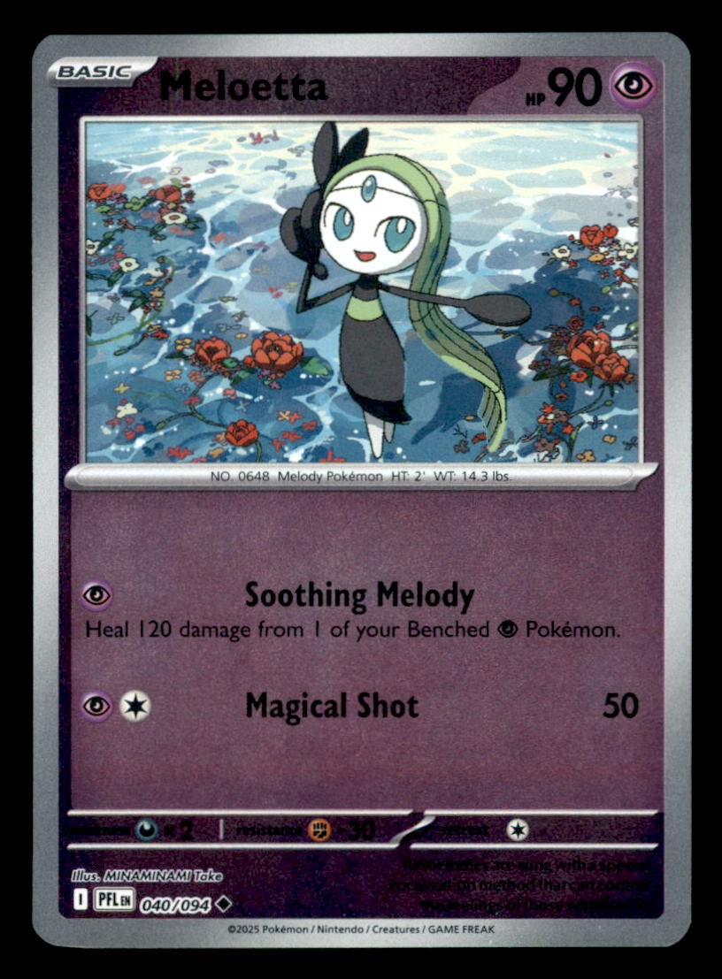 Meloetta Normal Uncommon ME02: Phantasmal Flames 040/094 NM