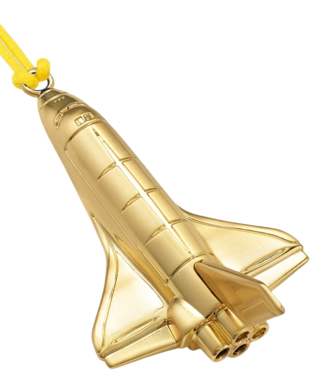Waterford Golden Rocket Ship Christmas Ornament