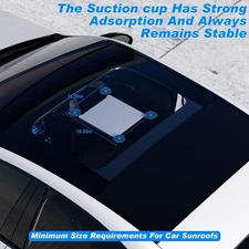 Mini Suction Cup Mount - Sunroof, Glass Window Mount UV Protected