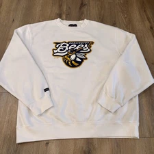 Jansport Men’s Burlington Bees MiLB Crewneck Fleece Sweatshirt White 2XL 2013