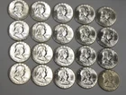 1963  US Original Roll of Franklin Halves 50c (20) Nice Coins.