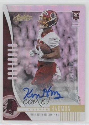 2019 Panini Absolute Spectrum Signatures 3/100 Kelvin Harmon Rookie Auto RC n3t