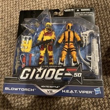 G I GI JOE  50TH ANNIVERSARY Heated Battle Blowtorch Heat Viper  2-PACK FIGURE