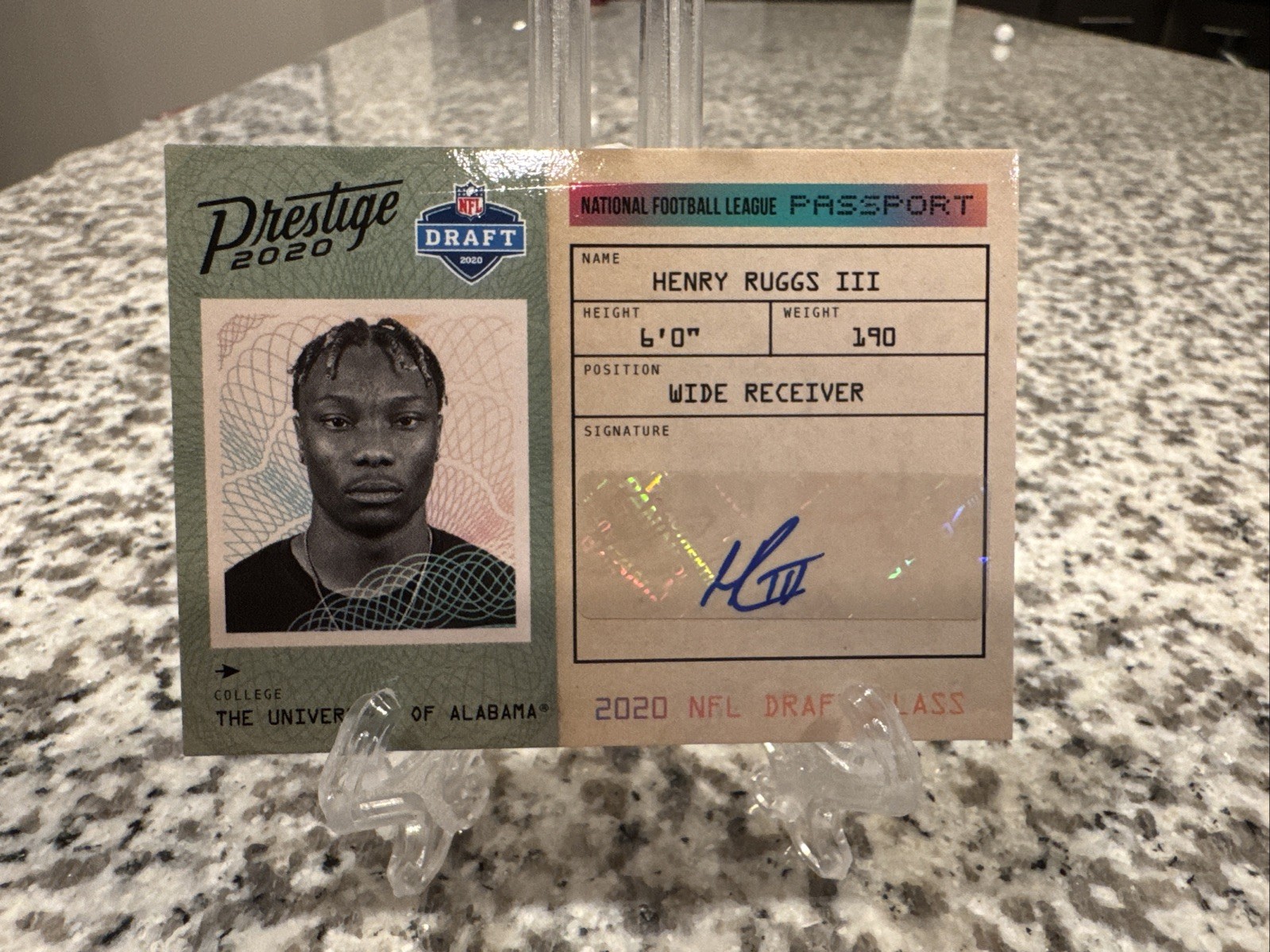 Henry Ruggs III Panini Prestige NFL Passport Signatures #PAHR Base