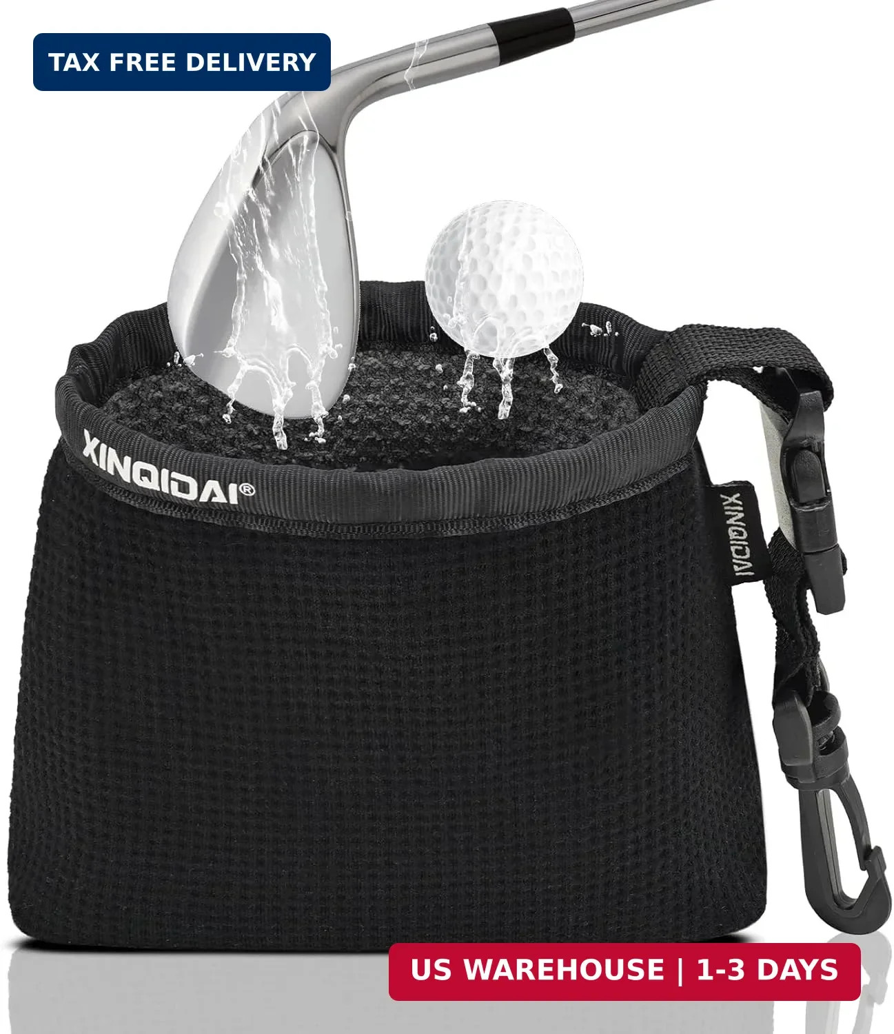 Club And Golf Ball Cleaning Bag - Cleans Club Grooves, Golf 