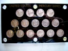 1941-1945 Choice Mercury Dime Set (P/D/S 15-coins) 90% Silver in Capital Holder