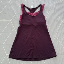 Lululemon All Sport Support Tank 2 Bordeaux Drama LW1J88S Built In Bra Exc!