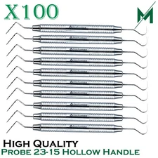 Dental Perio Explorer 23 Probe UNC 15 Hallow Handle Color Marking Double Ended