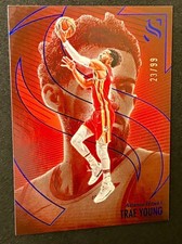 Trae Young Card /99 - 2025 Panini Silhouette Basketball - Blue - Atlanta Hawks