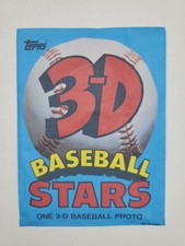 Unopened 1985 Topps 3-D Oversized Baseball Stars Photo Card