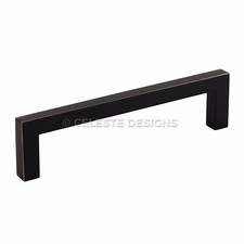 Square Bar Pull Cabinet Handle Matte Black Oil-Rubbed Bronze Solid Zinc