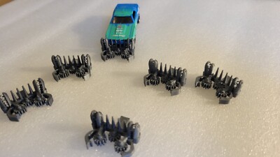 Crazy Saw Blade Rams 1/64 scale 3D printed. 6 items For 1/64 scale cars.