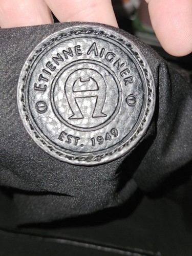 ETIENNE AIGNER Saddle Bag Purse Satchel Handbag Shoulder Black & Brown pre-owned - Picture 3 of 3