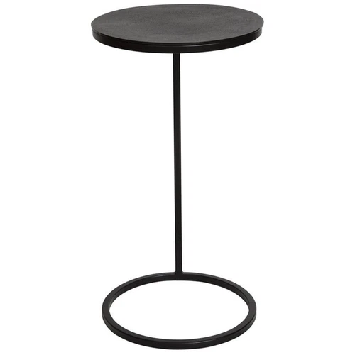Uttermost Brunei Round Iron Metal and Aluminum Accent Table in Aged Black - Picture 3 of 8