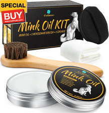 4-in-1 Mink Oil Leather Conditioner and Cleaner 3.5 oz - Premium Waterproof Form