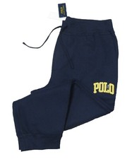 Polo Ralph Lauren Big Tall Men's Navy Logo Fleece Lined Jogger Pants