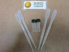 2 Glass 1oz Vials 4 snuffer tweeze Gold Panning Mining Prospecting Dredge Sluice