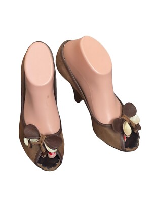 Vintage Moschino Cheap and Chic Suede Bow Pumps size 37(7)