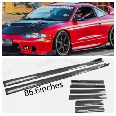For Mitsubishi Eclipse GSX 86.6'' Carbon Style Side Skirts Rocker Panel Kits US