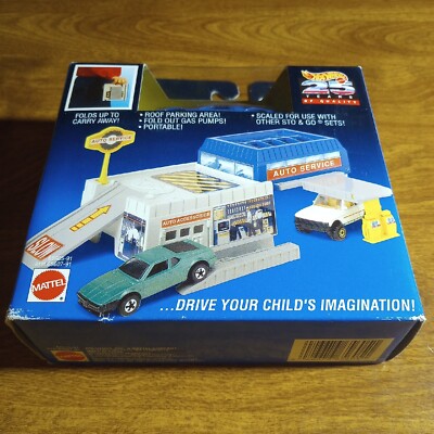 【未開封】Hot Wheels STO & GO GAS STATION Hot Wheels Sto & Go Gas Station Playset Frontrunnin' Fairmont Blue
