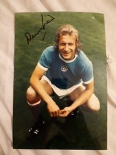 Hand Signed Denis Law Photograph Football Man United England Autograph