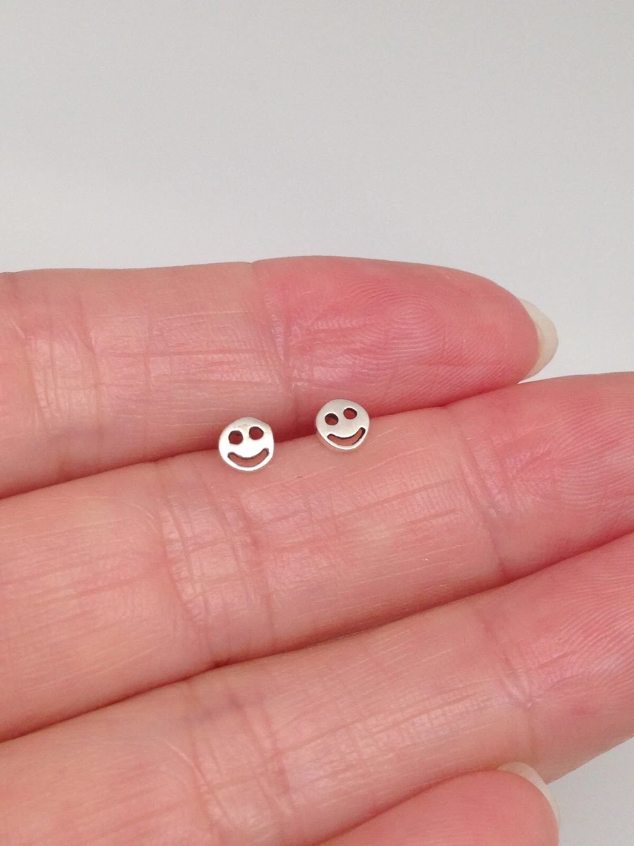 Emoji earrings sterling silver clearance