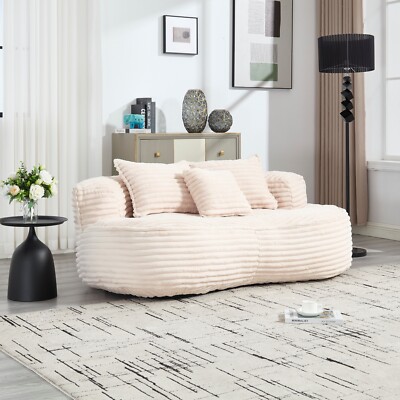 Bean Bag Sofa Lazy Sofa Chair Floor Sofa Bean Bag Chairs w/ 3 pillows for Adults
