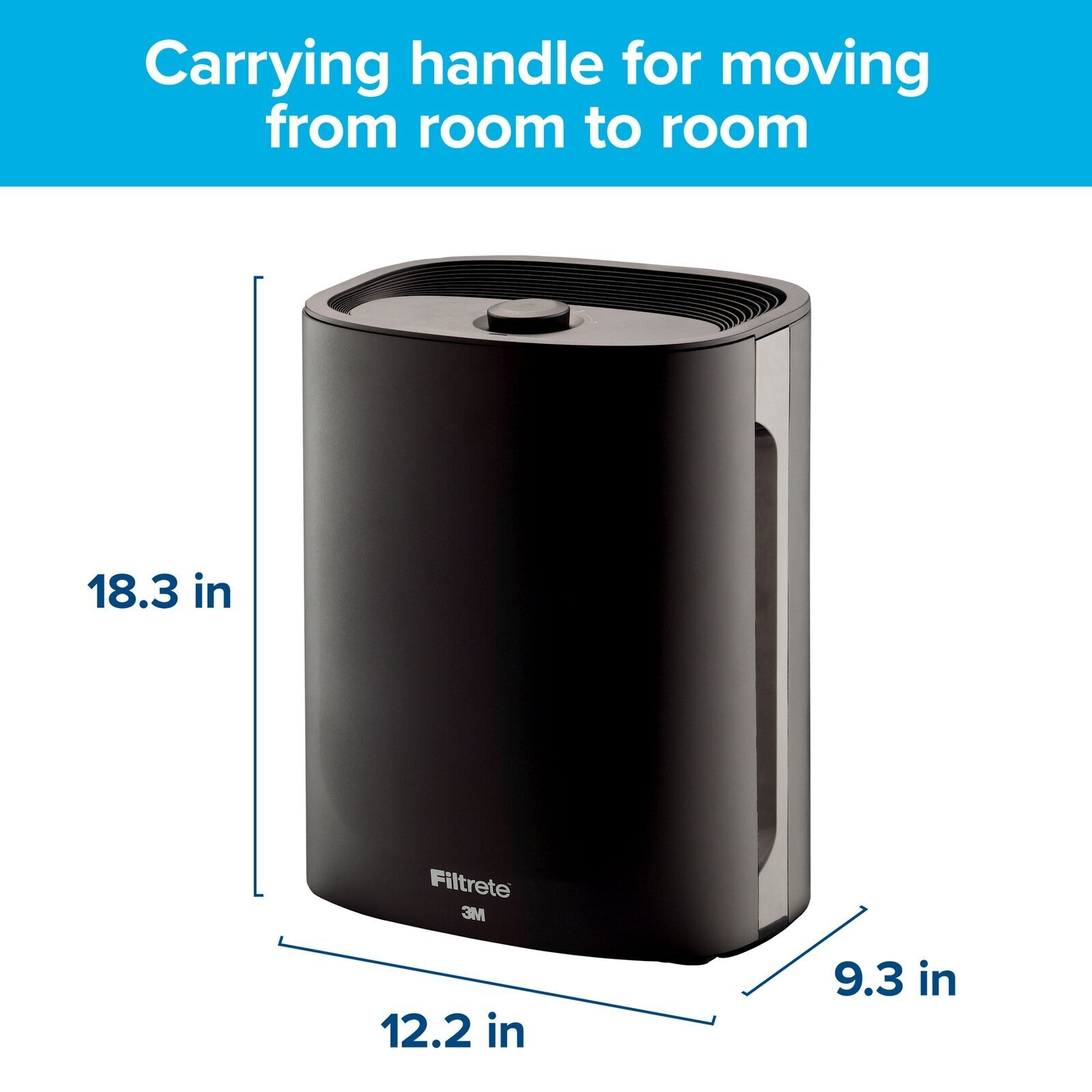 Air Purifier With HepaType Filter Small Room Console Black 110 Sq Ft