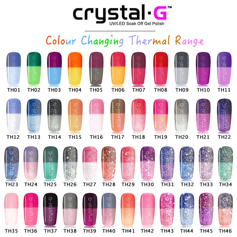 CRYSTAL-G CHANGING THERMAL COLOUR UV LED GEL NAIL POLISH VARNISH