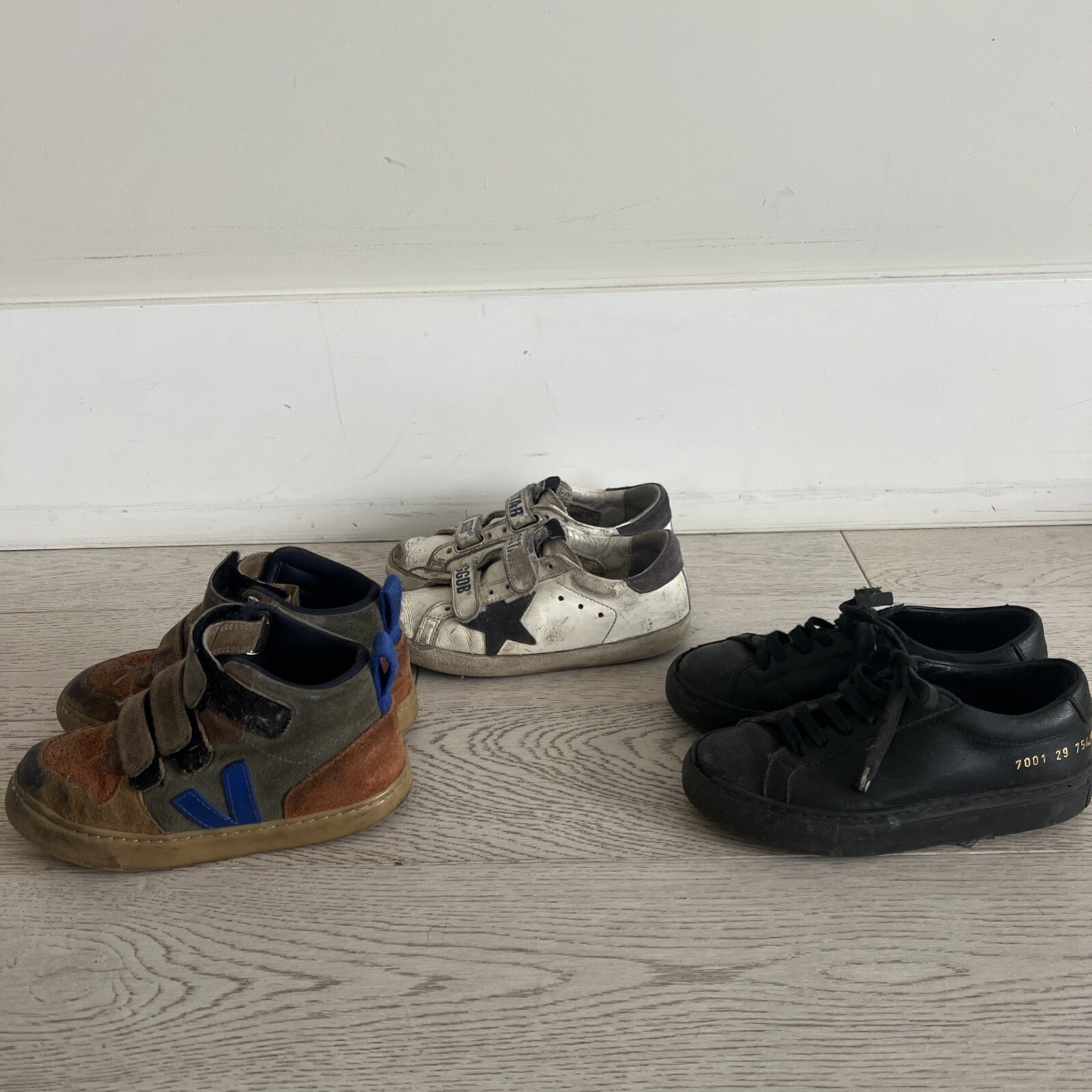 Lot of 3 Toddler Shoes Size 29 US 11.5 Golden Goose Common Projects Vejas-image