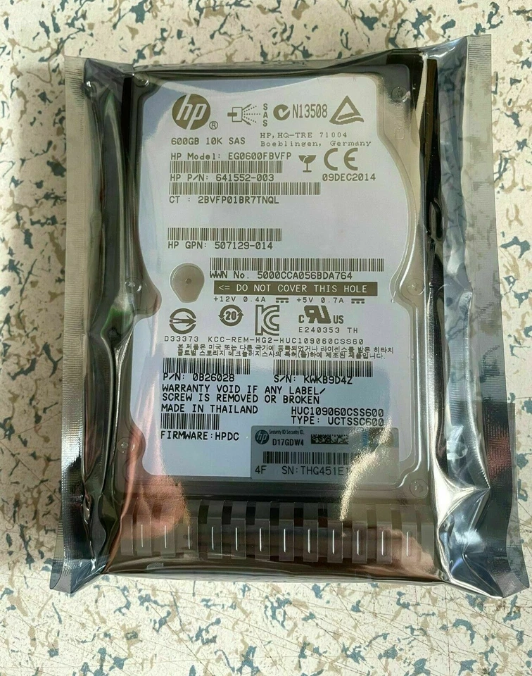NEW HPE 652583-B21 600GB 10K 2.5" SAS 6G SC ENT HDD 653957-001 0 HOURS - Image 2 of 4