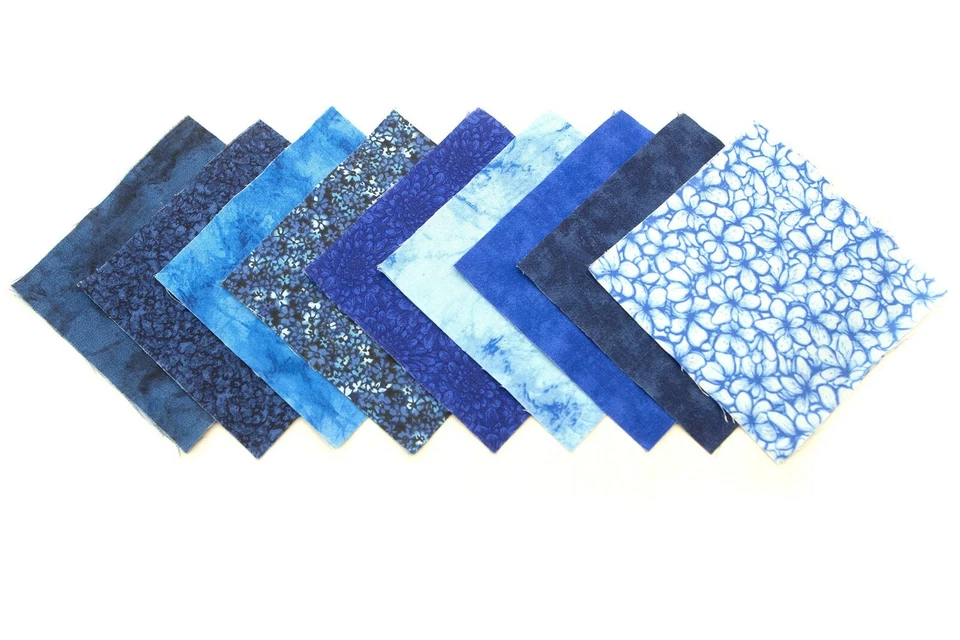 18-pc It's All Blue Jelly Roll 2.5" pre-cut 100% cotton fabric quilting strips - Image 3 of 3