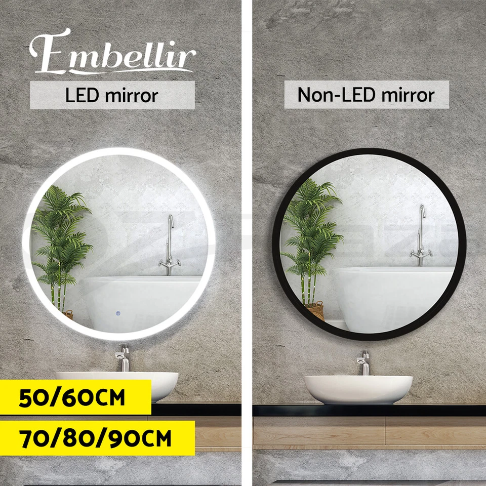 Embellir Wall Mirrors Makeup Mirror With Lights Bathroom 50/60/70/80/90CM Vanity