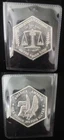 Crown Mint Hexagon International Trade Unit 1 Troy Oz 999 Fine Silver si802