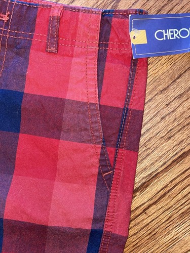 Cherokee Buffalo Plaid Shorts Girls 14 Vintage NEW Gorecore Adjustable Waist - Picture 4 of 6